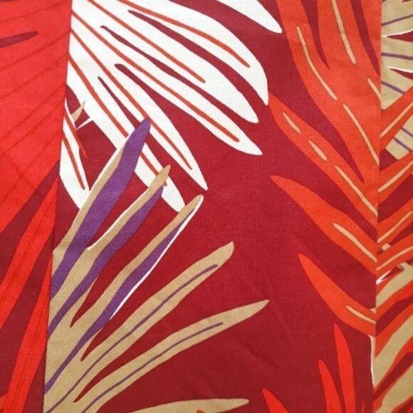 Gap Dress Vacation Island Strapless A-line Fit & Flare Tropical Palm Maroon Sz 6 - Picture 4 of 8